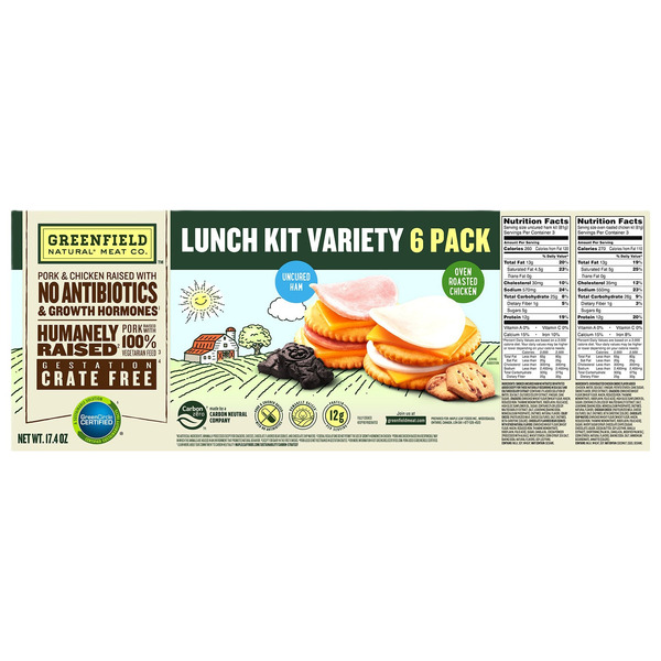 Greenfield Lunch Kit Ham & Chicken, 2.85 oz, 6-count