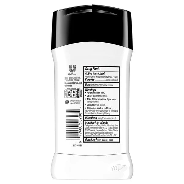 Degree Men UltraClear+ Antiperspirant Deodorant, Black & White, 2.7 oz, 5 Count