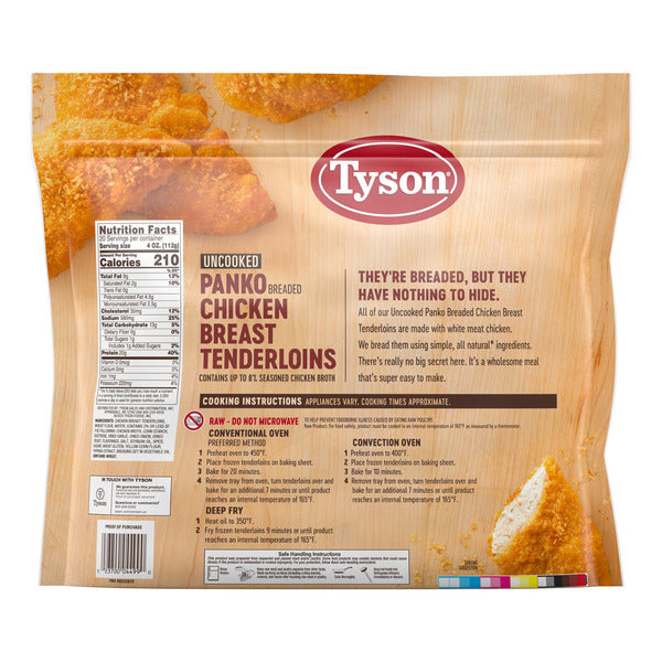 Tyson Panko Breaded Chicken Breast Tenderloins, 5 lbs