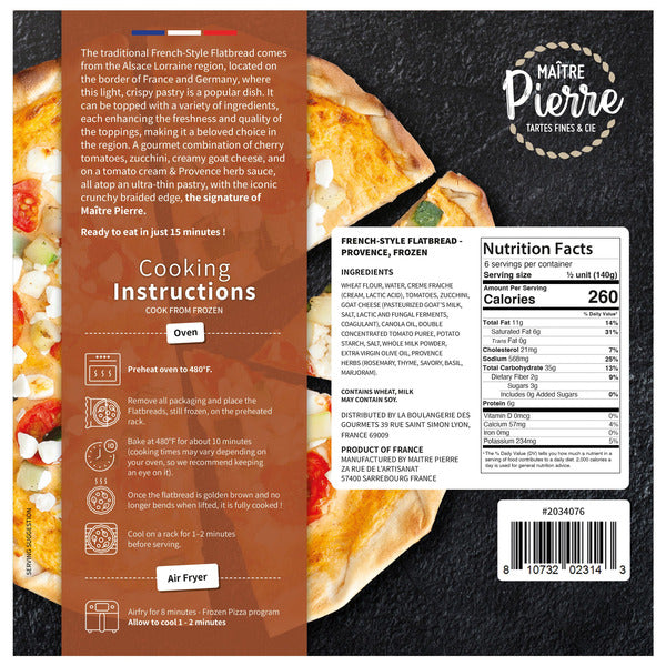 Maître Pierre Extra Thin & Crispy French-Style Flatbread Provence, 9.87 oz, 3-count
