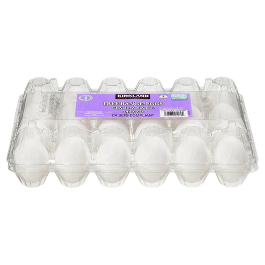 Kirkland Signature Large Eggs, Free Range, 24 ct