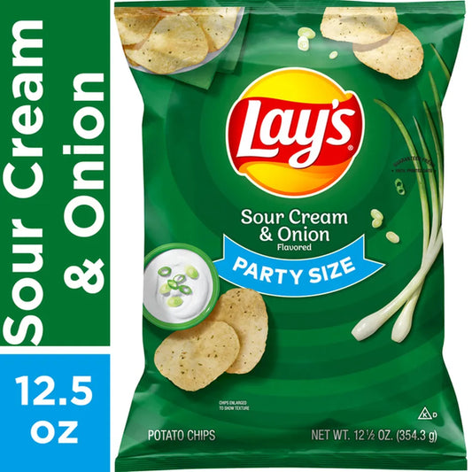 Lay's Sour Cream & Onion Party Size 12.5oz