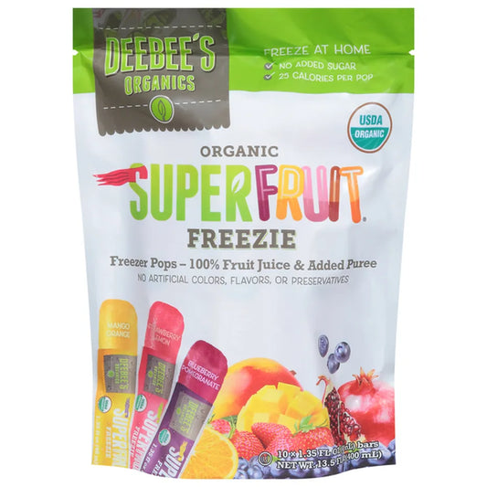 Deebee's Organics Classic SuperFruit Freezie Pops, 10 Count