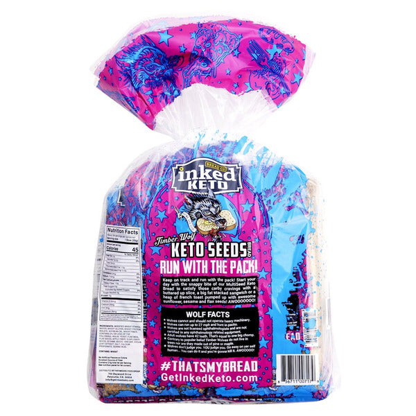 Inked Keto, Gray Wolf Keto Seeds Bread, 18 oz, 2-count