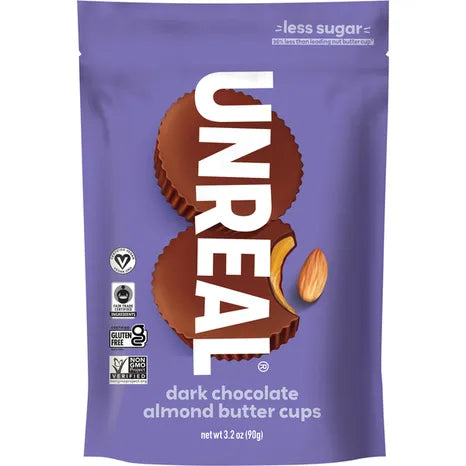 UNREAL Dark Chocolate Almond Butter Cups, 3.2 oz