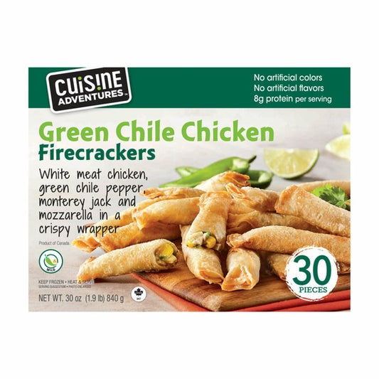 Cuisine Adventures Green Chile Chicken Firecrackers, 30-count, 30 oz