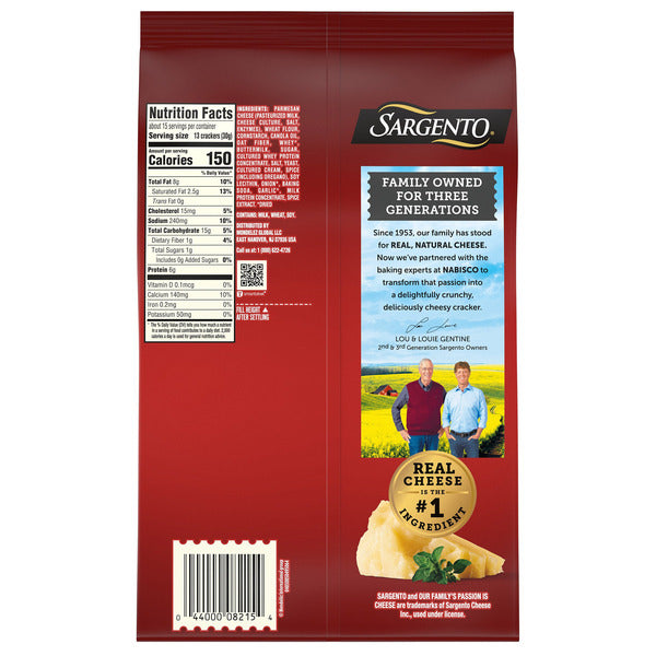 Sargento Cheese Bakes, Parmesan & Oregano, 16oz