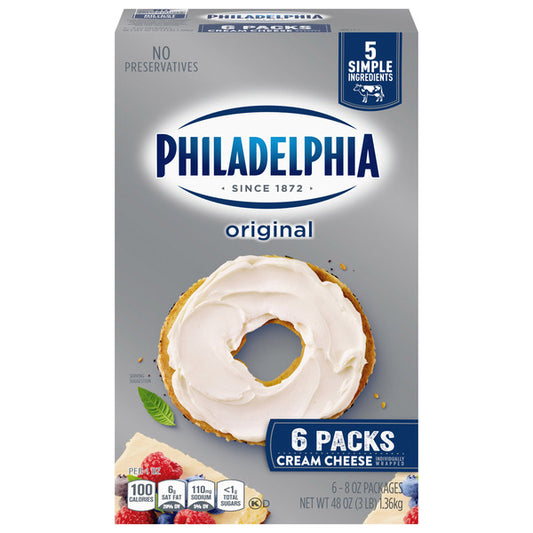 Philadelphia Cream Cheese, 8 oz, 6 count
