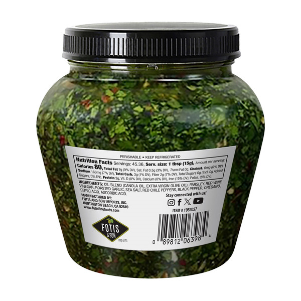 Fotis Fine Foods Chimichurri, 24 oz