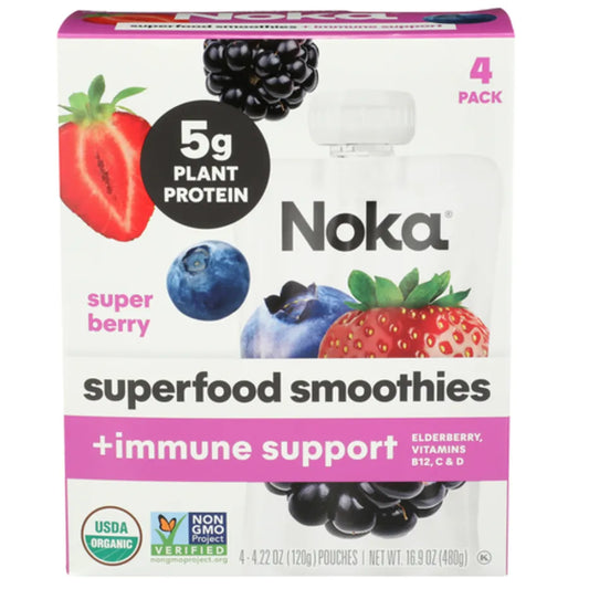 Noka Super Berry Superfood Smoothies, 4 Count