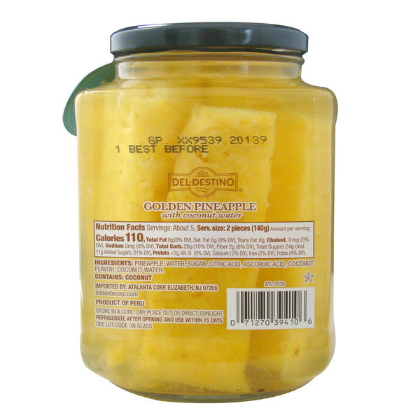 Del Destino Pineapple with Coconut Water, 42 oz