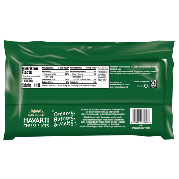 Castello Havarti Cheese Slices, 32 oz
