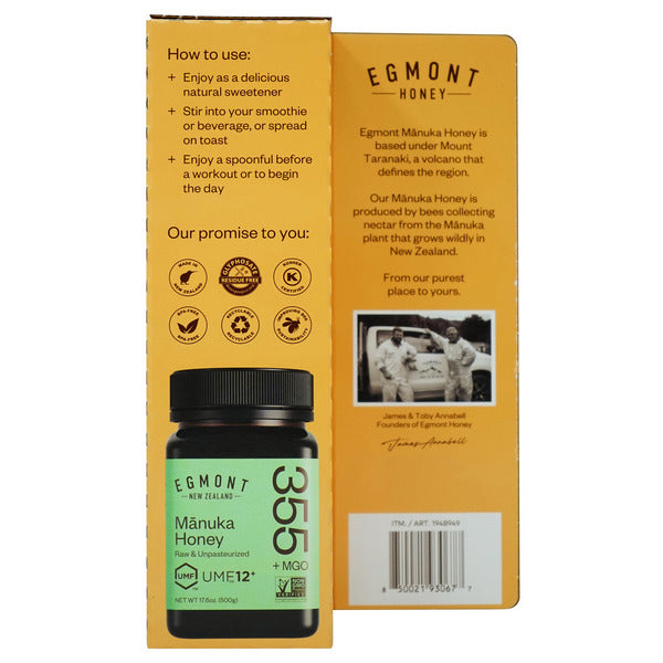 Egmont Honey Rich and Creamy Manuka Honey, UMF 12+, 17.6 oz