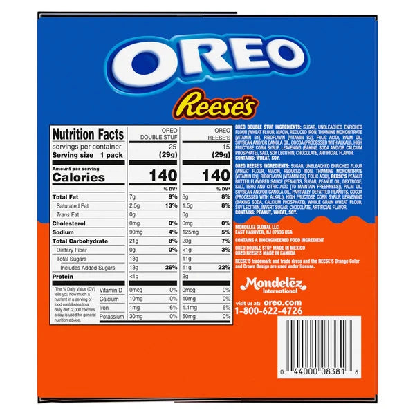 OREO Limited Edition Cookies, Reese's Peanut Butter and Double Stuff, 40 ct