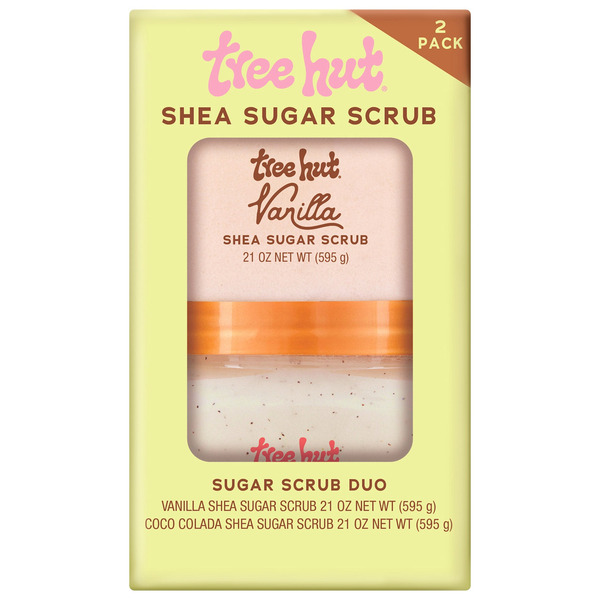 Tree Hut Body Scrub, Vanilla and Coco Colada, 21 fl oz, 2-pack