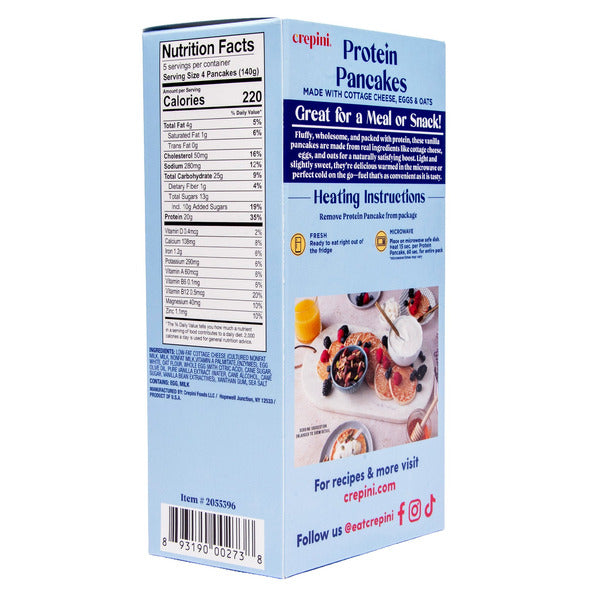 Crepini Cottage Cheese Protein Pancakes, 20-count