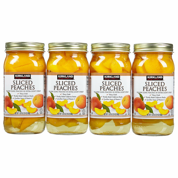Kirkland Signature Sliced Peaches, 24 oz, 4-count