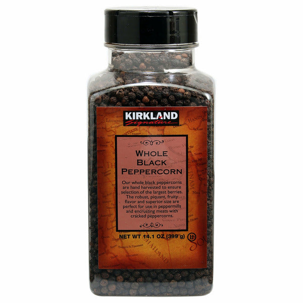 Kirkland Signature, Whole Black Peppercorn. 14.1 oz