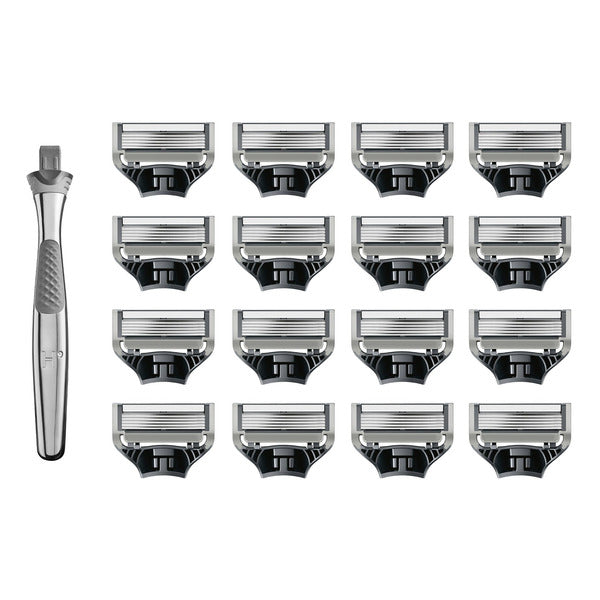 Harry's Chrome Edition Razor Set 16 Cartridges + 1 Handle