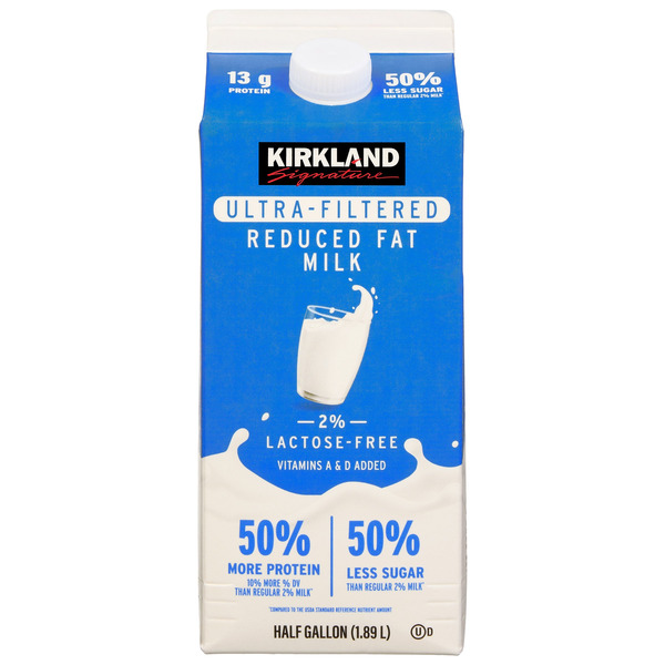 Kirkland Signature Ultra Filtered 2% Lactose Free Milk, 64 fl oz, 3-count