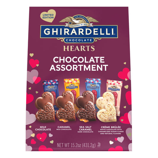 Ghirardelli Chocolate Assortment Valentine's Duet Hearts, 15.2 oz