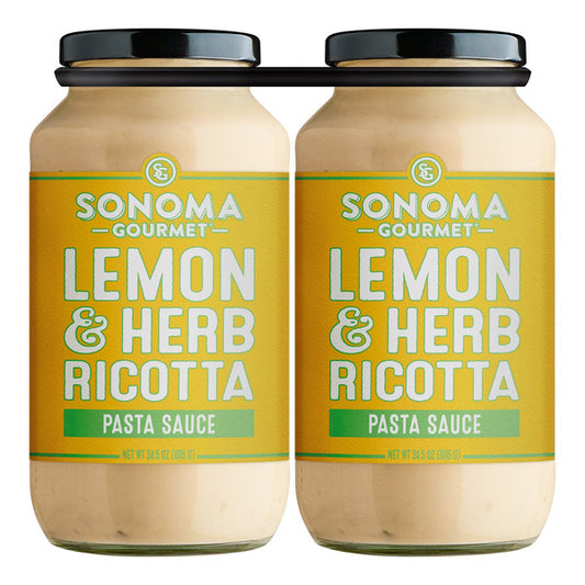 Sonoma Gourmet Lemon & Herb Ricotta Pasta Sauce, 24.5 oz, 2-count