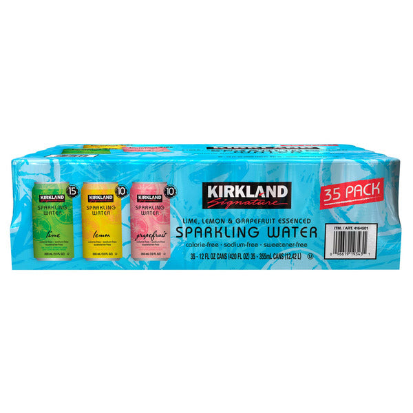 Kirkland Signature Sparkling Water, Variety Pack, 12 fl oz, 35-count