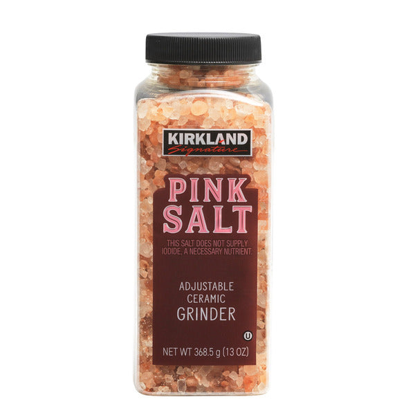 Kirkland Signature Pink Salt, Grinder with Refill, 13 oz each, 2-count