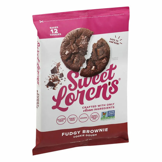 Sweet Lorens Gluten Free Fudgy Brownie Cookie Dough, 12 oz