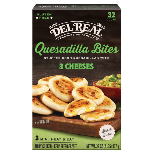 Del Real Three Cheese Quesadilla Bites, 32 oz