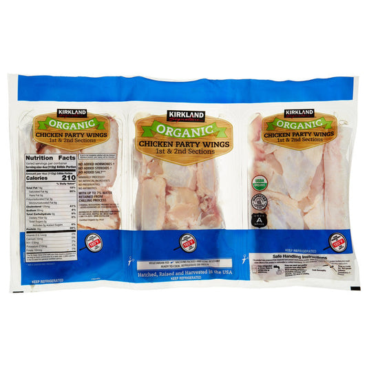 Kirkland Signature Organic Chicken Party Wings, ($3.99/lb)