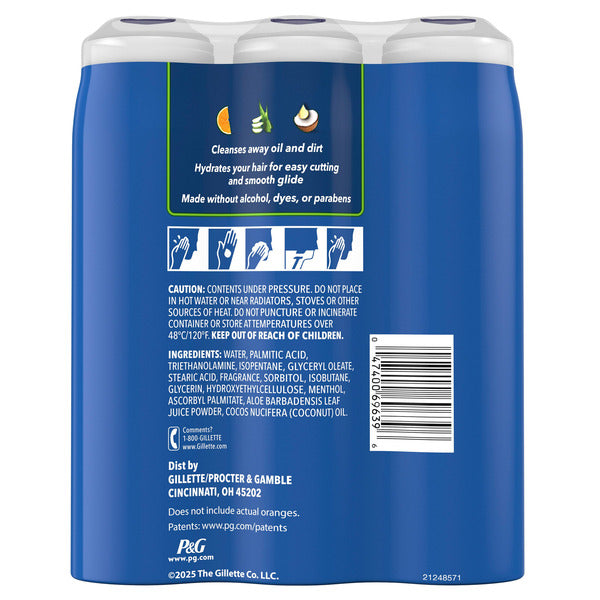 Gillette Island Breeze Shave Gel, 7 oz, 3-count