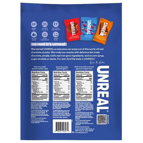 UNREAL Dark Chocolate, Variety Pack, 15.4 oz