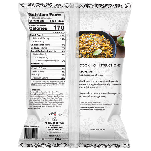 Tattooed Chef Mexican Style Street Corn, 12 oz, 4 count