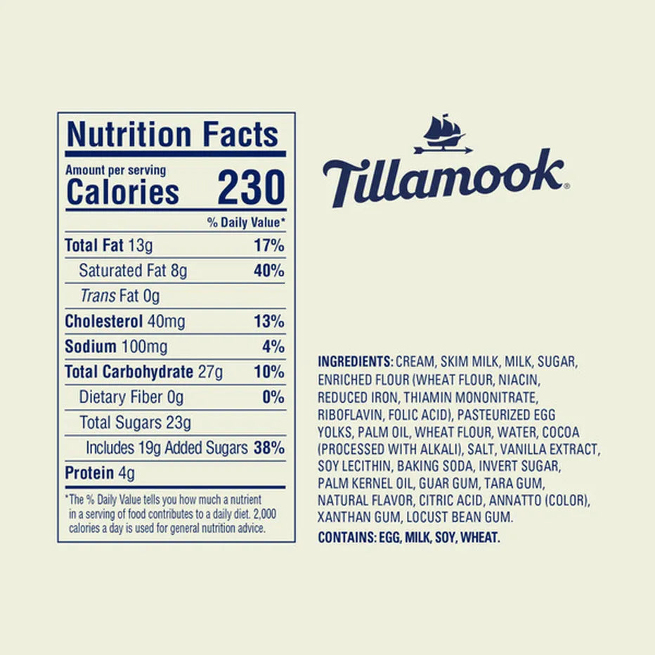 Tillamook Cookies & Cream Ice Cream, 48 oz