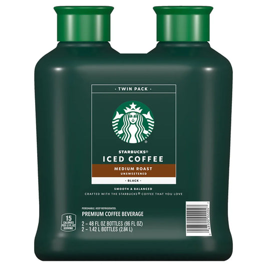 Starbucks Twin Pack Medium Roast Unsweetened 2-48 oz