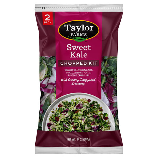 Taylor Farms Sweet Kale Bagged Chopped Salad Kit, 14 oz, 2-count