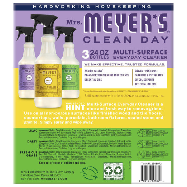 Mrs Meyers Multi-Surface Variety, 24 fl oz, 3-count