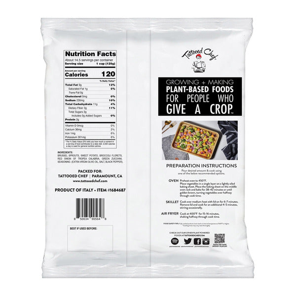 Tattooed Chef Sheet Pan Vegetables, 4 lbs