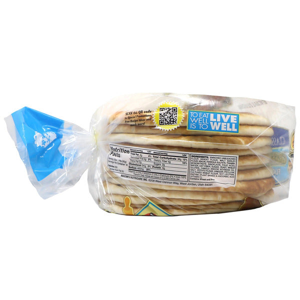 Papa Pita Bakery Greek Pita Flat Bread, White, 12-count