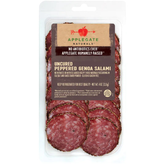 Applegate Uncured Peppered Genoa Salami  4oz