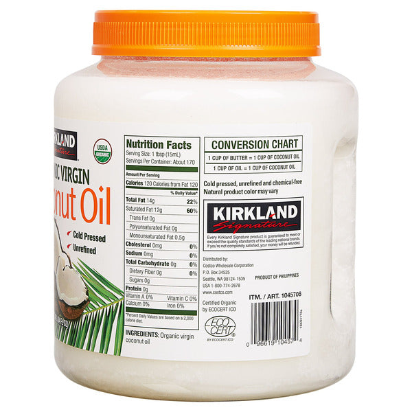 Kirkland Signature Organic Virgin Coconut Oil, 84 oz