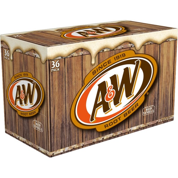 A&W Root Beer, 12 fl oz, 36 ct
