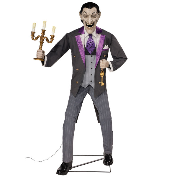 6' Animated Vampire Butler with LED Eyes and Sound