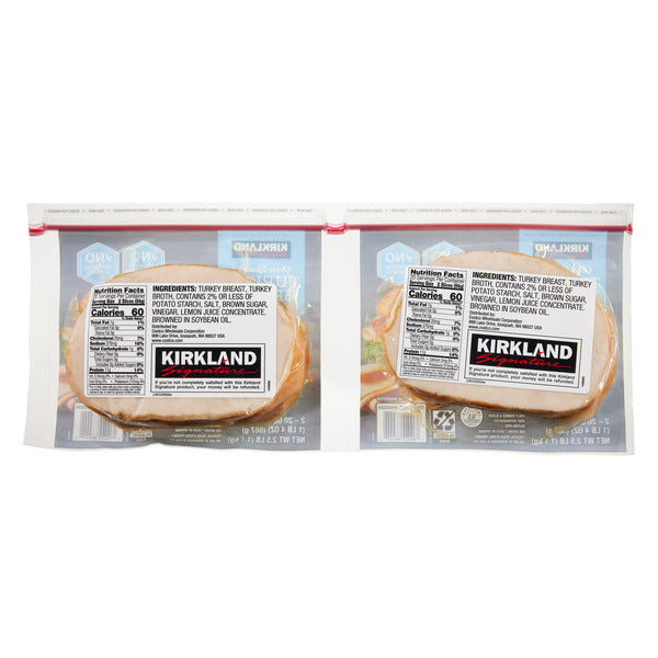 Kirkland Signature Oven Roasted Sliced Turkey Breast, 20 oz, 2-count