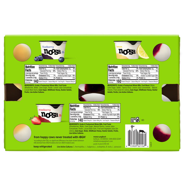 Noosa Yoghurt Variety Pack, 4 oz, 12-count