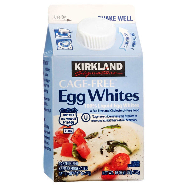Kirkland Signature Cage Free Egg Whites, 6 x 16 oz