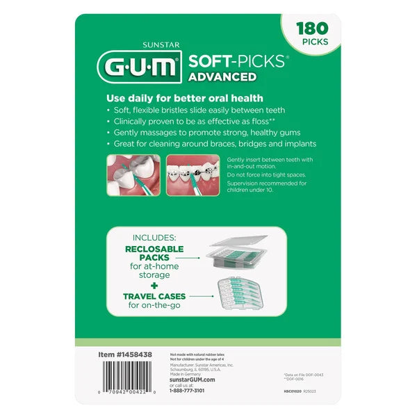 GUM Soft-Picks Advanced Mint, 180-count
