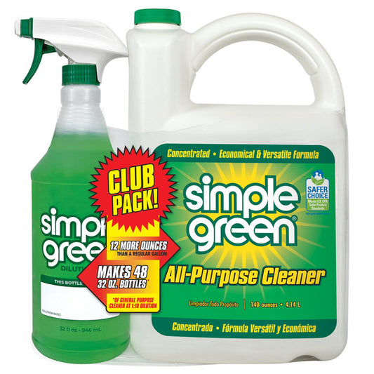 Simple Green All-Purpose Cleaner, Concentrated, 32 fl oz + 140 fl oz Refill