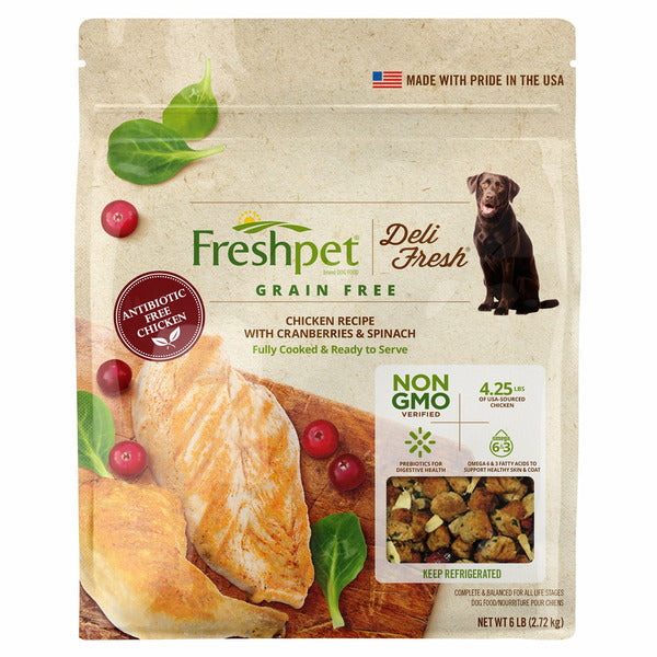 Freshpet Deli Fresh Dog Food, Chicken Recipe, 6 lbs